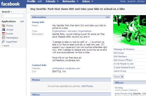 Park that damn SUV group on Facebook