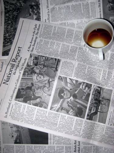 NY Times Loves Portland Bikes Picture from my kitchen -some rights reserved