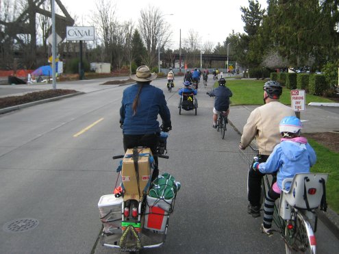 Cargo Riding down to Golden Gardens past the Locks