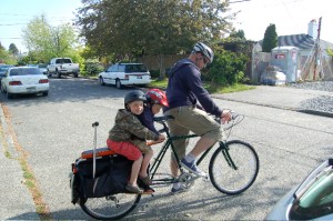 James W and kids on the Green Moose (photo courtesy of James)