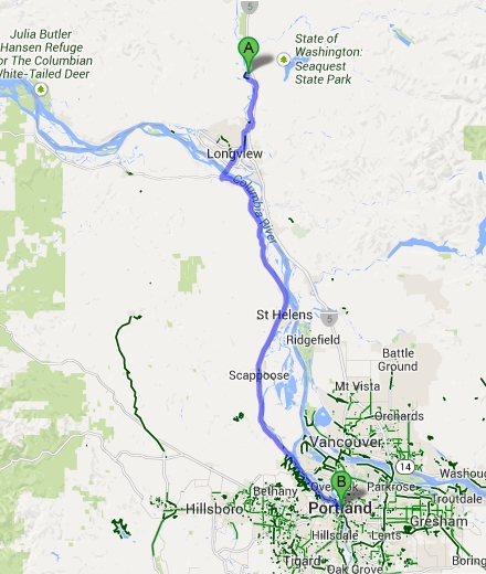 Castle Rock to Portland