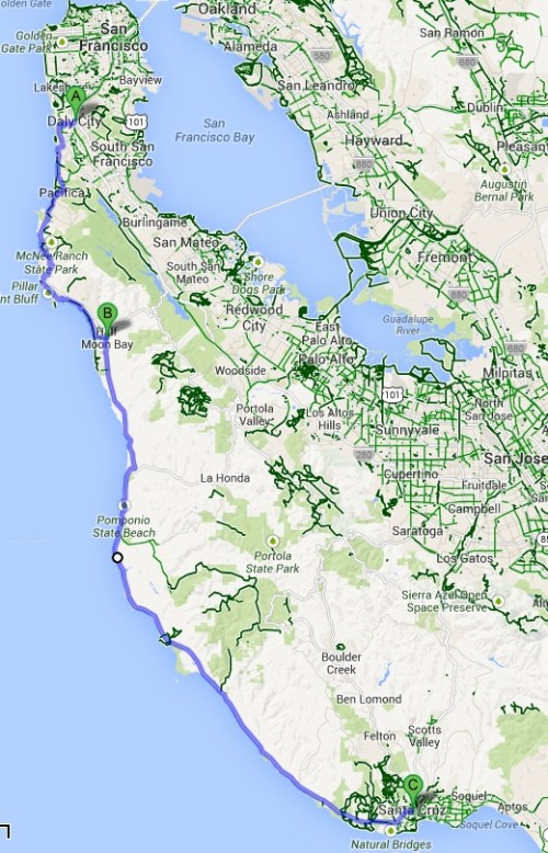 oakland to santa cruz