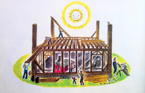 Image From Mike Mulligan and His Steam Shovel By Virginia Lee Burton. Captured and used under fair use.